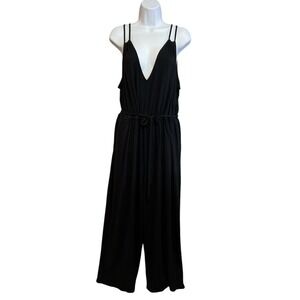 OLD NAVY ‎ WOMEN Sleeveless Double-Strap Ankle-Length Jumpsuit 2X Black